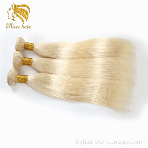 Lsy Virgin Remy Eurasian Hair Cabelo Color Wefted Bundles Blonde 613 Human Hair Weave, Platinum White Hair WEAVING >=20%